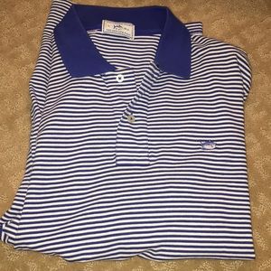 Southern Tide Men’s Royal Blue/White Striped Polo